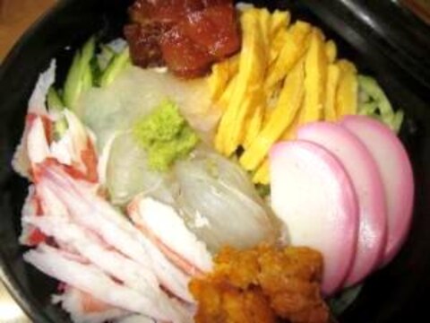 残り物を集めてみたら・・・豪華！海鮮ちらし寿司